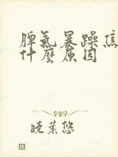 脾气暴躁焦虑是什么原因