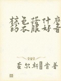 棕色搭什么颜色的衣服好看