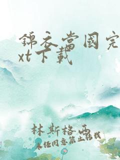 锦衣当国完整txt下载