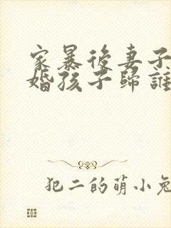 家暴后妻子提离婚孩子归谁