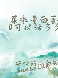 尿微量白蛋白80可以活多久