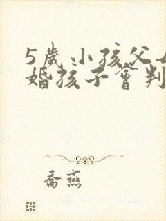 5岁小孩父母离婚孩子会判给谁