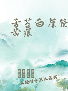 舌苔白厚发黄有齿痕