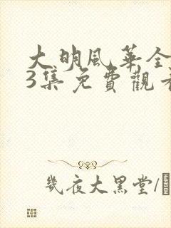 大明风华全集43集免费观看