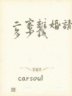 二审离婚请律师多少钱