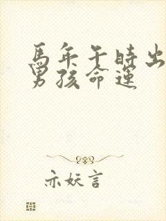 马年午时出生的男孩命运