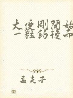 大便刚开始一粒一粒的后面就正常了