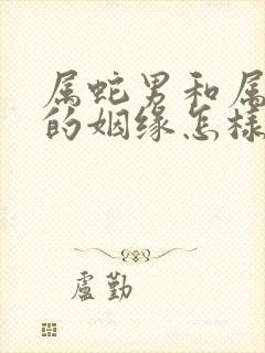 属蛇男和属猴女的姻缘怎样