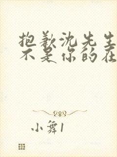 抱歉沈先生孩子不是你的在线看