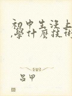 初中生没上学了,学什么技术好