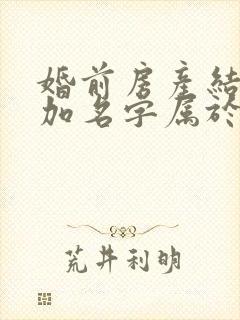 婚前房产结婚后加名字属于共同财产吗