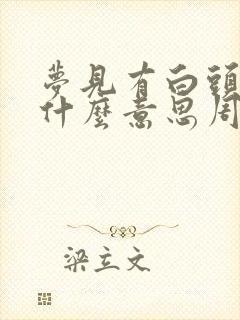 梦见有白头发是什么意思周公解梦