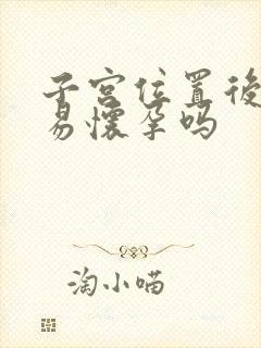 子宫位置后位容易怀孕吗