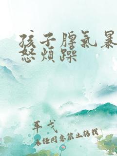 孩子脾气暴躁易怒烦躁