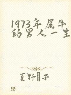 1973年属牛的男人一生命运