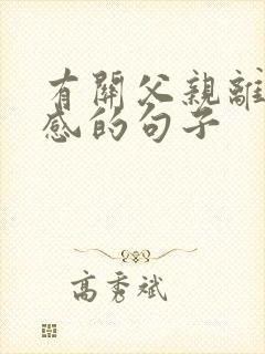 有关父亲离世伤感的句子