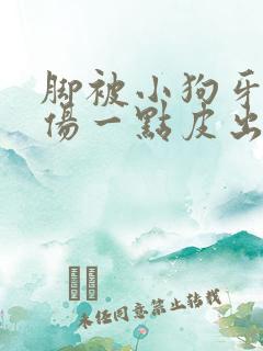 脚被小狗牙齿划伤一点皮出血有事吗