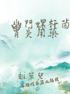 幽门螺杆菌感染胃炎用药