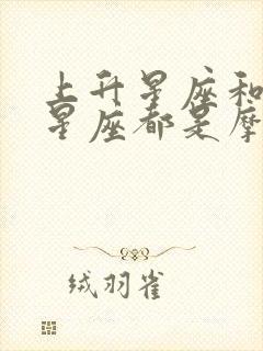 上升星座和太阳星座都是摩羯座