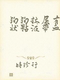 狗狗拉屎有果冻状粘液带血