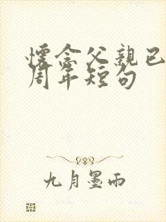 怀念父亲已故三周年短句