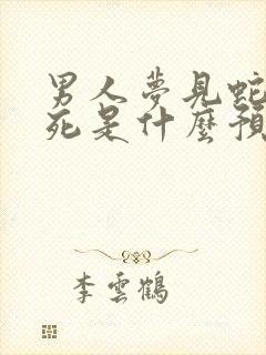 男人梦见蛇被打死是什么预兆