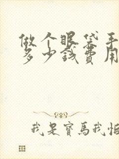 做个眼袋手术得多少钱费用