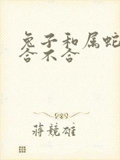 兔子和属蛇属相合不合