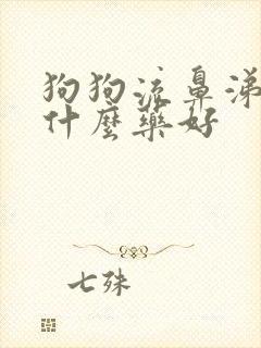 狗狗流鼻涕吃点什么药好