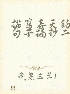 描写春天的优美句子摘抄二年级