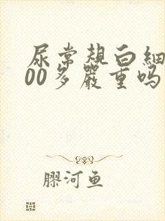 尿常规白细胞600多严重吗