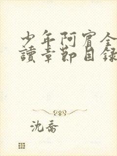 少年阿宾全文阅读章节目录