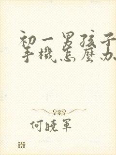 初一男孩子沉迷手机怎么办