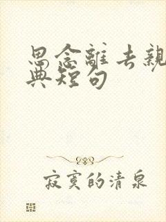 思念离去亲人经典短句