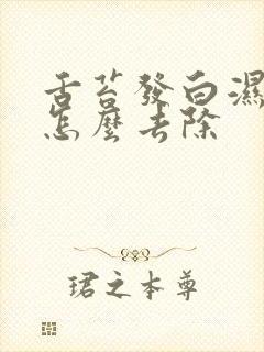 舌苔发白湿气重怎么去除