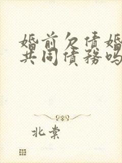 婚前欠债婚后算共同债务吗