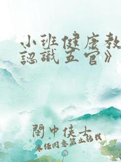 小班健康教案《认识五官》