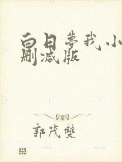 白日梦我小说无删减版