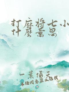 打麻将七小对是什么意思