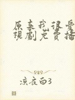 原来我很爱你电视剧免费播放全部