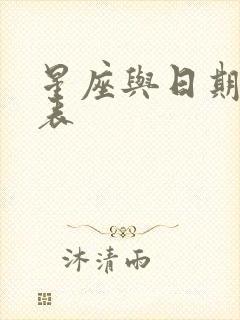 星座与日期对照表