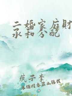 二婚家庭财产继承和分配