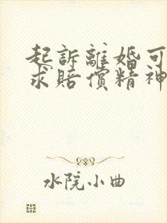 起诉离婚可以要求赔偿精神损失费吗