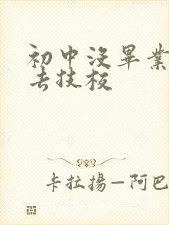 初中没毕业可以去技校