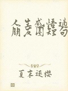 人生感悟适合发朋友圈短句