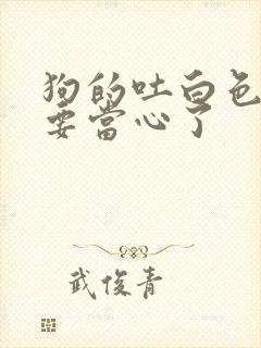 狗的吐白色粘液要当心了