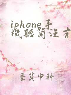 iphone手机听筒没有声音免提才有声音