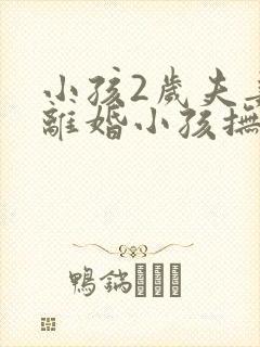 小孩2岁夫妻要离婚小孩抚养权归谁呢