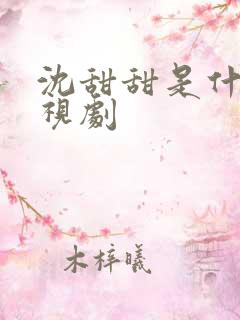 沈甜甜是什么电视剧