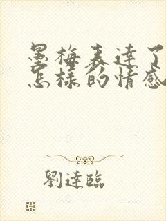 墨梅表达了诗人怎样的情感